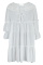 White Casual Solid Patchwork O Neck A Line Dresses(Without Lining)