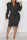 Black Fashion Sexy Casual Solid Patchwork Fold V Neck Long Sleeve Dresses
