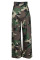 Camouflage Casual Print Camouflage Print Patchwork High Waist Wide Leg Full Print Bottoms