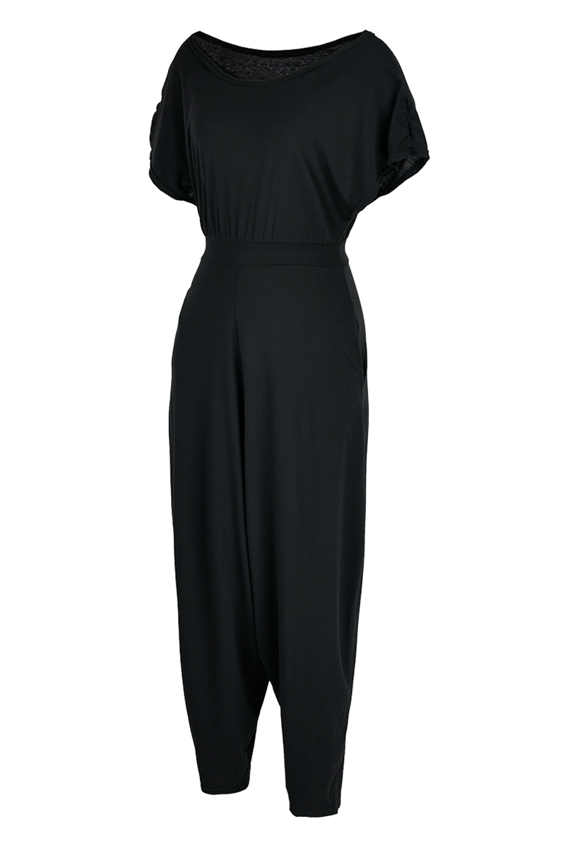 Casual Solid V Neck Harlan Jumpsuits(3 Colors)