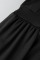 Burgundy Elegant Solid Patchwork Oblique Collar Pencil Skirt Dresses