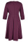 Fuchsia Casual Work Solid Patchwork Dresses