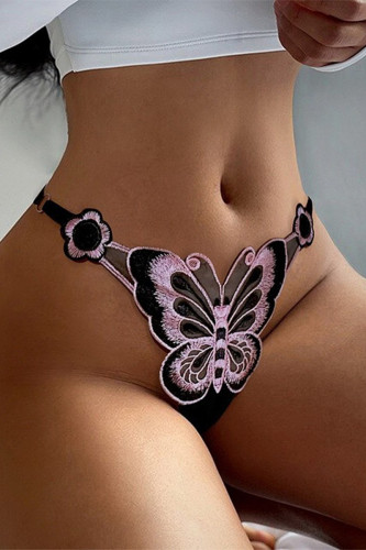 Black Fashion Sexy Patchwork Embroidered Lingerie