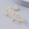 Gold Fashion Patchwork Butterfly Rhinestone Earrings