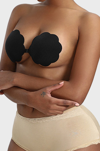 Black Fashion Sexy Solid Patchwork Invisible Bra