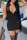 Black Fashion Print Patchwork Zipper Collar Pencil Skirt Dresses