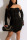 Black Sexy Solid Patchwork Asymmetrical Halter Irregular Dress Dresses