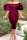Burgundy Elegant Solid Patchwork Flounce Off the Shoulder One Step Skirt Dresses