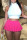 Peach Sexy Casual Solid Fold Turtleneck Sleeveless Two Pieces