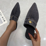 Deep Blue Fashion Casual Patchwork Pointed Comfortable Shoes
