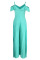 Blue Sexy Casual Solid Patchwork Backless V Neck Regular Jumpsuits