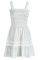 White Sexy Solid Patchwork Fold Stringy Selvedge Spaghetti Strap A Line Dresses