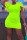 Fluorescent Green Casual Solid Patchwork O Neck Pencil Skirt Dresses