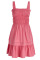Rose Red Sexy Solid Patchwork Fold Stringy Selvedge Spaghetti Strap A Line Dresses