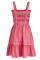 Rose Red Sexy Solid Patchwork Fold Stringy Selvedge Spaghetti Strap A Line Dresses