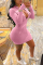 Red Fashion adult Ma'am Sweet Cap Sleeve Long Sleeves O neck Step Skirt skirt Solid chain Dresses