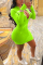 Yellow Fashion adult Ma'am Sweet Cap Sleeve Long Sleeves O neck Step Skirt skirt Solid chain Dresses