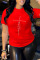 Orange Fashion Casual Patchwork Hot Drill O Neck T-Shirts