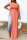 Orange Fashion Casual Solid Frenulum Slit O Neck Sleeveless Dress