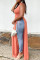 Orange Fashion Casual Solid Frenulum Slit O Neck Sleeveless Dress