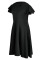 Royal Blue Casual Solid Patchwork Flounce O Neck A Line Plus Size Dresses