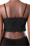 Black Fashion Sexy Solid Patchwork Backless Accessories
