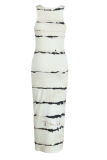 Cream White Sexy Striped Patchwork U Neck Pencil Skirt Dresses