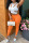 Orange Sexy Solid Patchwork Asymmetrical O Neck Sleeveless Two Pieces