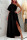 Black Sexy Elegant Solid Patchwork Slit Oblique Collar Straight Dresses