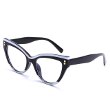 Black White Fashion Patchwork Contrast Sunglasses