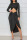 Black Sexy Solid Hollowed Out Patchwork Asymmetrical O Neck Irregular Dress Dresses