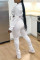 White Fashion Casual Solid Bandage Hollowed Out Turndown Collar Long Sleeve Two Pieces