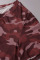 Red Casual Print Camouflage Print Patchwork V Neck Plus Size Two Pieces