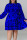 Blue Casual Print Bandage Patchwork O Neck Straight Plus Size Dresses