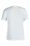Apricot Fashion Casual Print Patchwork Basic O Neck T-Shirts