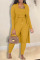 Green Casual Solid Patchwork Long Sleeve Three Pieces