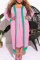 Pink Fashion Casual Solid Patchwork O Neck Plus Size Two Pieces