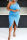 Light Blue Fashion Casual Plus Size Solid Patchwork Oblique Collar Irregular Dress