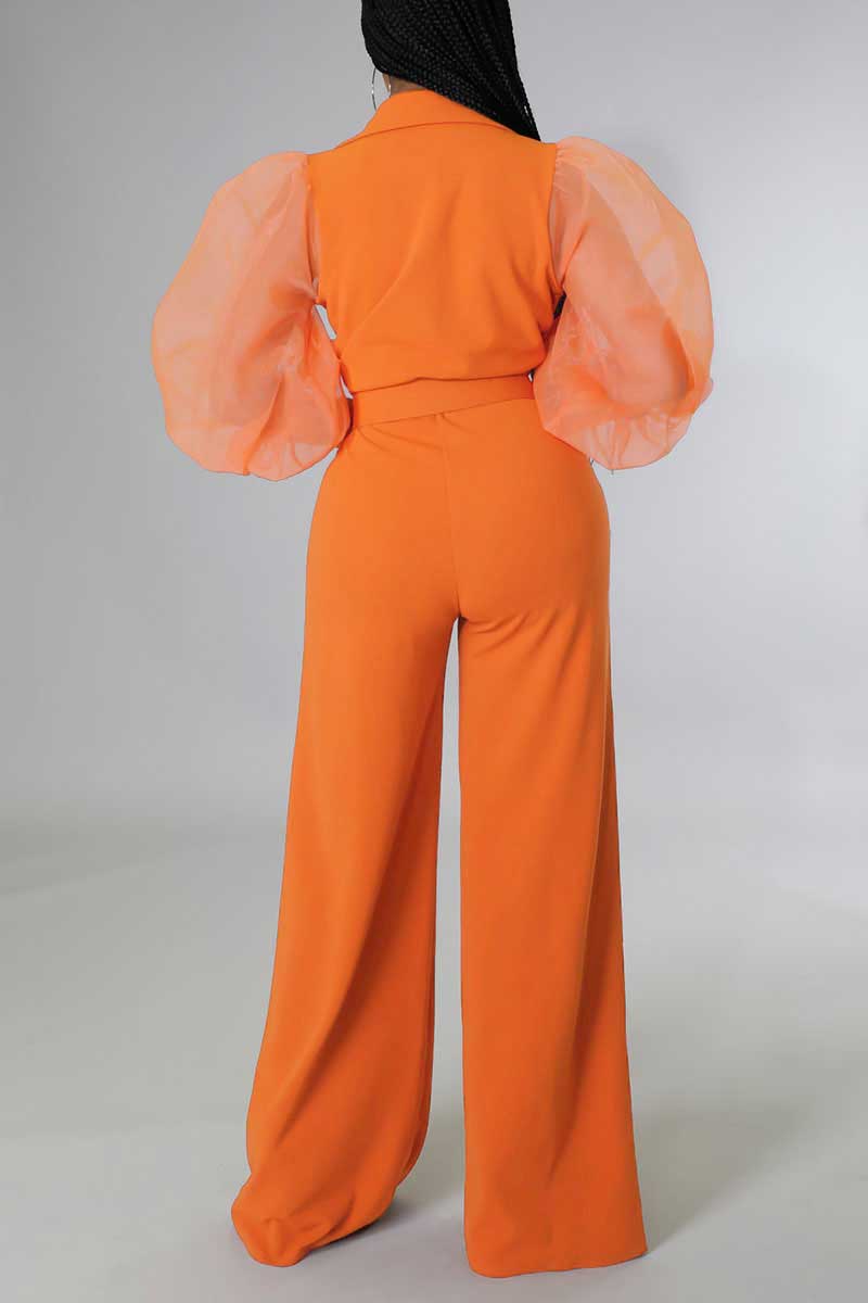Casual Solid Patchwork U Neck Straight Jumpsuits(6 colors)
