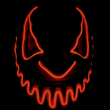 Blue Scary Halloween Mask LED Light up Mask Cosplay Glowing in The Dark Mask Costume Halloween Face Masks