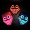 Dark Blue Scary Halloween Mask LED Light up Mask Cosplay Glowing in The Dark Mask Costume Halloween Face Masks