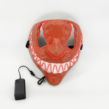Blue Scary Halloween Mask LED Light up Mask Cosplay Glowing in The Dark Mask Costume Halloween Face Masks