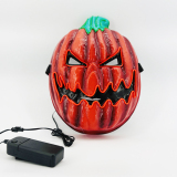Red Green Halloween Pumpkin Light Up Mask