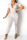 White Fashion Sexy Solid Ripped Hollowed Out V Neck Skinny Jumpsuits