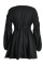 Black Fashion Sweet Solid Patchwork V Neck Lantern Skirt Dresses