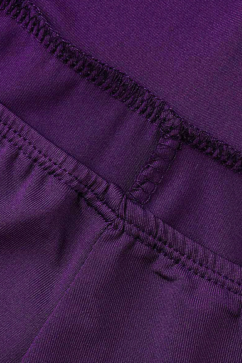 Wholesale Purple Elegant Solid Bandage Patchwork V Neck Straight ...