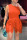 Tangerine Red Fashion Casual Solid Tassel Patchwork O Neck Two Pieces