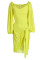 Blue Casual Solid Tassel Patchwork Asymmetrical V Neck Straight Dresses