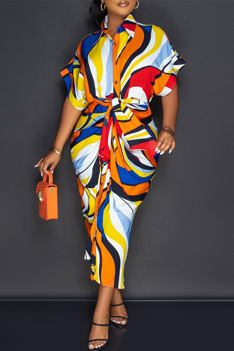 Blue Patchwork Dress