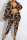 Black Fashion Casual Print Cardigan Vests Pants Turn-back Collar Long Sleeve Two Pieces